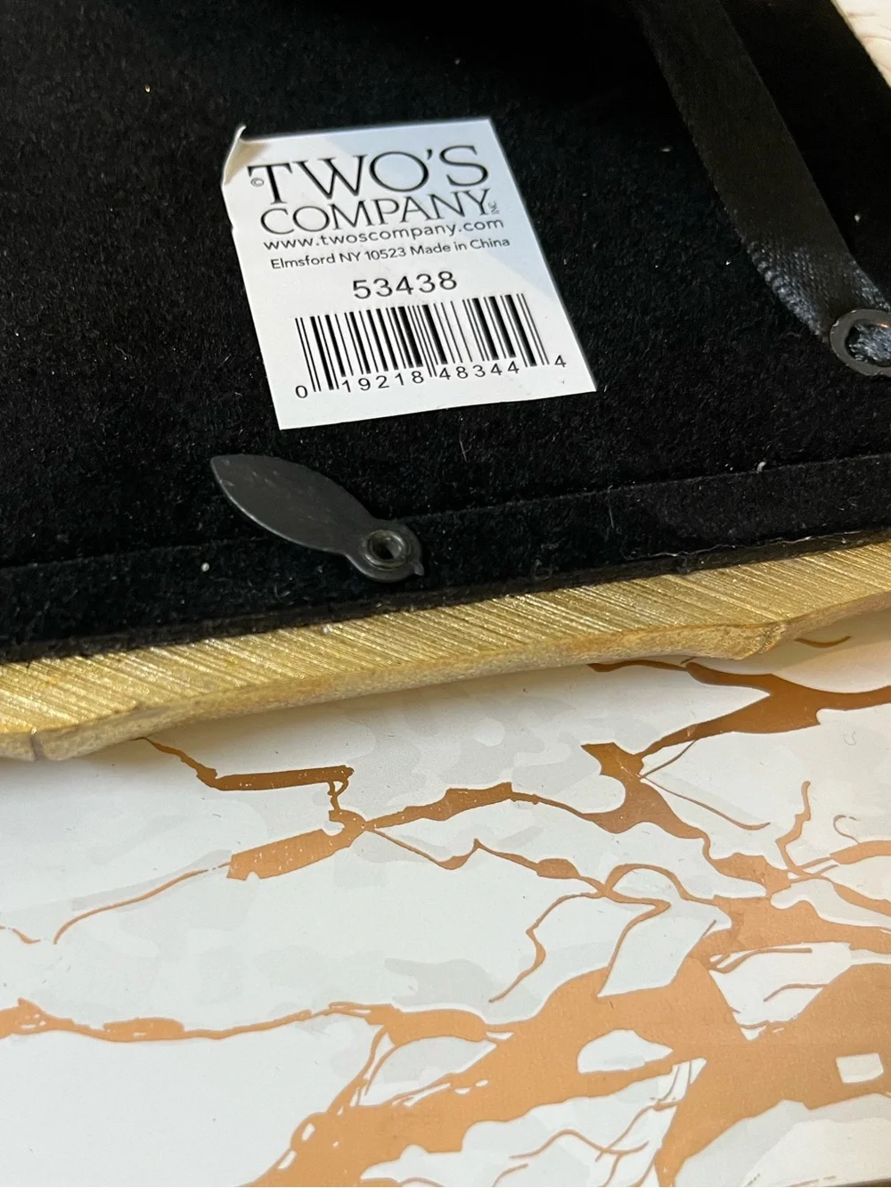TWO’S COMPANY FAUX BAMBOO PICTURE FRAME SET | GOLD | SET - 4”x6” & 5”x7” | NEW